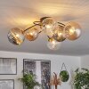 CHEHALIS Ceiling Light - glass gold, black, 6-light sources