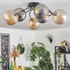 CHEHALIS Ceiling Light - glass gold, black, 6-light sources
