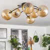 CHEHALIS Ceiling Light - glass gold, black, 6-light sources