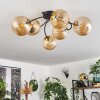 CHEHALIS Ceiling Light - glass gold, black, 6-light sources