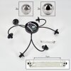 CHEHALIS Ceiling Light - glass Smoke-coloured, 6-light sources