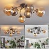 CHEHALIS Ceiling Light - glass Amber, Smoke-coloured, 6-light sources