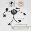 CHEHALIS Ceiling Light - glass Amber, Smoke-coloured, 6-light sources