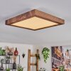 BEALETON Ceiling Light LED brown, Wood like finish, 1-light source