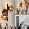 CHEHALIS Wall Light - glass clear, Smoke-coloured, 2-light sources