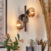 CHEHALIS Wall Light - glass clear, Smoke-coloured, 2-light sources