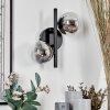 CHEHALIS Wall Light - glass clear, Smoke-coloured, 2-light sources