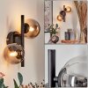 CHEHALIS Wall Light - glass Smoke-coloured, 2-light sources