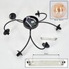 CHEHALIS Ceiling Light - glass Amber, 6-light sources