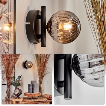 CHEHALIS Wall Light - glass Smoke-coloured, 1-light source