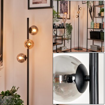 REMAISNIL Floor Lamp - glass Amber, Smoke-coloured, 3-light sources