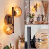 CHEHALIS Wall Light - glass Amber, 2-light sources