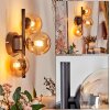 CHEHALIS Wall Light - glass Amber, 3-light sources