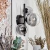CHEHALIS Wall Light - glass clear, Smoke-coloured, 3-light sources