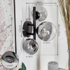 CHEHALIS Wall Light - glass clear, Smoke-coloured, 3-light sources