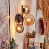 CHEHALIS Wall Light - glass Amber, clear, Smoke-coloured, 3-light sources