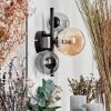 CHEHALIS Wall Light - glass Amber, clear, Smoke-coloured, 3-light sources