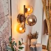 CHEHALIS Wall Light - glass Amber, Smoke-coloured, 3-light sources