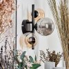 CHEHALIS Wall Light - glass Amber, Smoke-coloured, 3-light sources