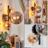 CHEHALIS Wall Light - glass Amber, Smoke-coloured, 3-light sources