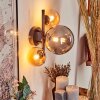 CHEHALIS Wall Light - glass Amber, Smoke-coloured, 3-light sources