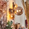 CHEHALIS Wall Light - glass Amber, Smoke-coloured, 3-light sources