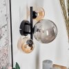 CHEHALIS Wall Light - glass Amber, Smoke-coloured, 3-light sources