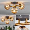 CHEHALIS Ceiling Light - glass gold, black, 3-light sources