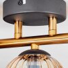 CHEHALIS Ceiling Light - glass gold, black, 3-light sources