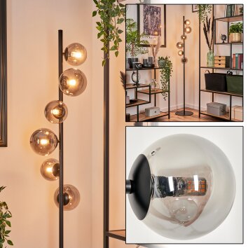 REMAISNIL Floor Lamp - glass Smoke-coloured, 6-light sources
