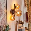 CHEHALIS Wall Light - glass Amber, 3-light sources