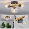 CHEHALIS Ceiling Light - glass gold, black, 3-light sources