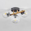 CHEHALIS Ceiling Light - glass gold, black, 3-light sources