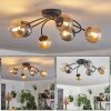 CHEHALIS Ceiling Light - glass Amber, Smoke-coloured, 6-light sources