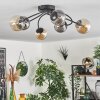 CHEHALIS Ceiling Light - glass Amber, Smoke-coloured, 6-light sources