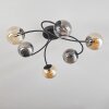 CHEHALIS Ceiling Light - glass Amber, Smoke-coloured, 6-light sources