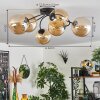 CHEHALIS Ceiling Light - glass Amber, 6-light sources