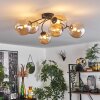 CHEHALIS Ceiling Light - glass Amber, 6-light sources