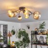 CHEHALIS Ceiling Light - glass Amber, 6-light sources