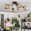 CHEHALIS Ceiling Light - glass Amber, 6-light sources