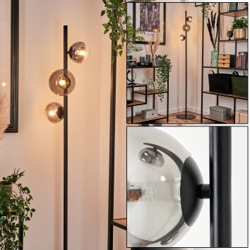 REMAISNIL Floor Lamp - glass clear, Smoke-coloured, 3-light sources