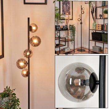 REMAISNIL Floor Lamp - glass Smoke-coloured, 5-light sources