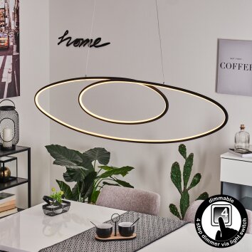 HARPETH Pendant Light LED black, 1-light source