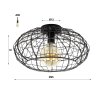 Connect Ceiling Light brown, black, 1-light source