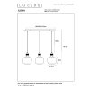 Lucide ILONA Pendant Light black, 3-light sources