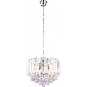 Globo chandelier chrome, clear, 4-light sources