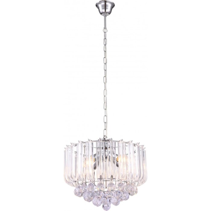 Globo chandelier chrome, clear, 4-light sources