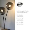 JUST LIGHT GERDA WIDOW Table lamp Ecru, black, 2-light sources