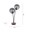 JUST LIGHT GERDA WIDOW Table lamp Ecru, black, 2-light sources