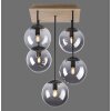JUST LIGHT GERDA WIDOW Ceiling Light Ecru, black, 5-light sources